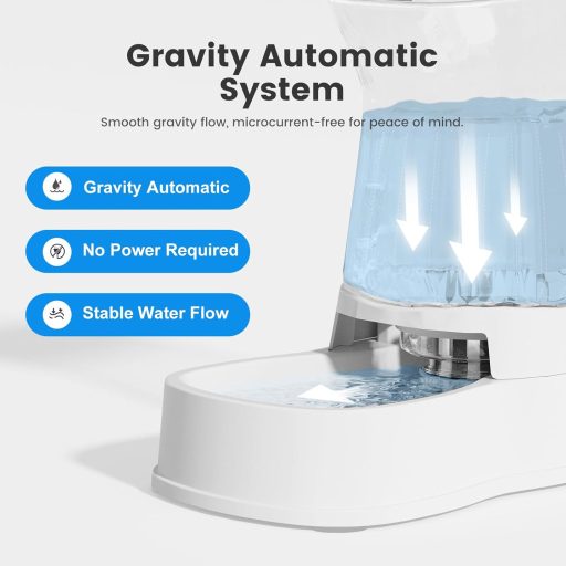 Gardner Pet Automata Macskaeledel és Vízadagoló 3.85L, Áramellátás Nélkül, BPA-Mentes, Közepes/Nagy Háziállatok