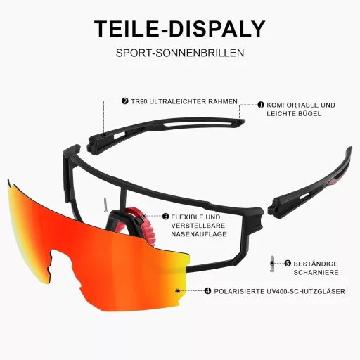 Pánske športové cyklistické okuliare Suoso