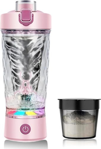 flintronic Elektromos Protein Shaker 650ml - USB-C Tölthető Automata Keverőpalack, BPA-mentes Tritan Anyag, Hordozható Turmixpohár Sportolás