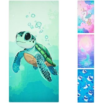   Joyoldelf Gyerek Strandtörülköző 140x70cm Fürdőlepedő Lányoknak Fiúknak