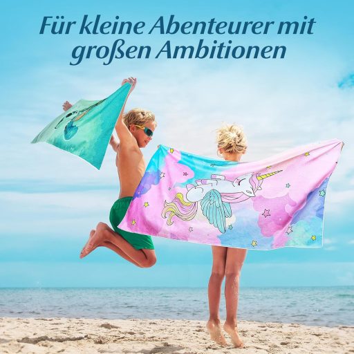 Joyoldelf Gyerek Strandtörülköző 140x70cm Fürdőlepedő Lányoknak Fiúknak