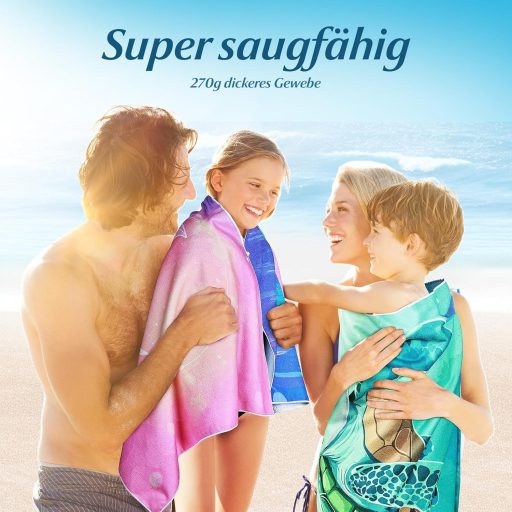 Prosop de plajă pentru copii Joyoldelf 140x70cm, prosop de baie pentru fete și băieți