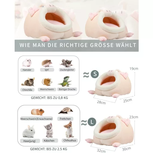 JanYoo Tengerimalac Barlang Ágy Mosható Meleg Fekvőhely Nyúl Csincsilla Sün