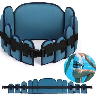   Sportneer Pojas za plivanje s podesivom uzgonom - Pojas za vodeni jogging za plivanje i vodeni aerobik, plavi fitness pojas za plivanje za odrasle