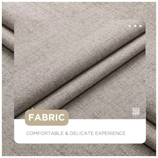 Perdele opace Joydeco, 100% întunecare, cu aspect de in, termoizolante, 210x132 cm