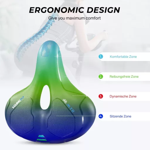 YOUNGDO Gel Kerékpár Nyereg Ergonomikus Puha Kényelmes Vízálló