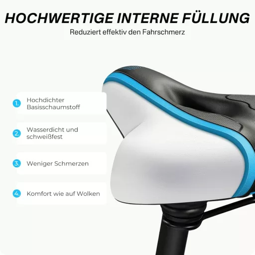 Șa Bicicletă YOUNGDO Gel Ergonomică Moale Confortabilă Impermeabilă
