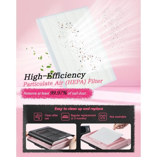 BRANTMAKER Zberač prachu z nechtov, 2 režimy, vybavenie do salónu so filtrom