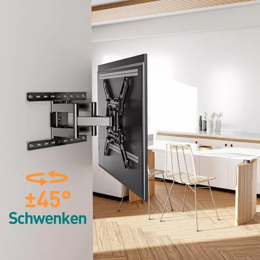 ELIVED Ultra Vékony TV Fali Tartó 26-60 Colos Tévéhez, Dönthető Forgatható Konzol