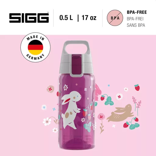 SIGG Viva One gyerekitalos palack 0,5L szódásüdítőhöz szivacsmentes - 2 Happy Bunnies, 2 special edition