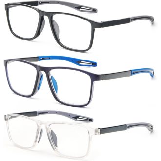   MMOWW 3 db olvasószemüveg férfiaknak és nőknek, kék fény szűrő, TR90 keret, +1.25