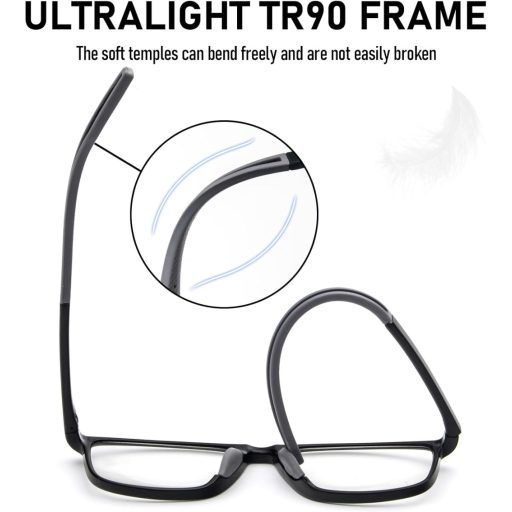 MMOWW 3 db olvasószemüveg férfiaknak és nőknek, kék fény szűrő, TR90 keret, +1.25