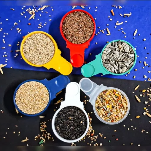 ANIMALPLAST 10 buc. Hrănitoare pentru păsări, tip farfurie, suspendabilă, albă, pentru păsări mici și mijlocii