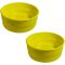 ANIMALPLAST 2 db Sárga Madáretetőtál - Műanyag Etető és Itató Tálka Kalitkához - Kisméretű és Közepes Madaraknak - Tartós, Könnyen Tisztítha