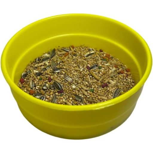 ANIMALPLAST 2 db Sárga Madáretetőtál - Műanyag Etető és Itató Tálka Kalitkához - Kisméretű és Közepes Madaraknak - Tartós, Könnyen Tisztítha