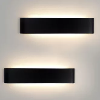 Mille Lucciole 18W LED fali lámpa fekete 28cm 2db szett