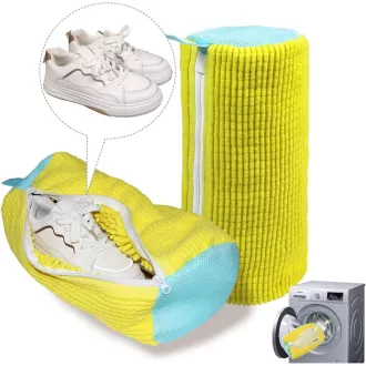   HOXATYP Sac de spălat pantofi pentru mașina de spălat, sac universal de curățare a pantofilor, 2 buc, gri