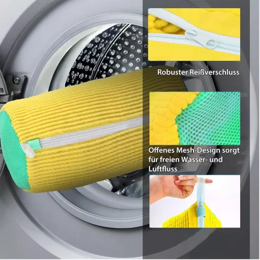 HOXATYP Sac de spălat pantofi pentru mașina de spălat, sac universal de curățare a pantofilor, 2 buc, gri