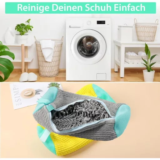 HOXATYP Cipőmosó Zsák Mosógéphez, Univerzális Cipőtisztító Táska 2db Szürke