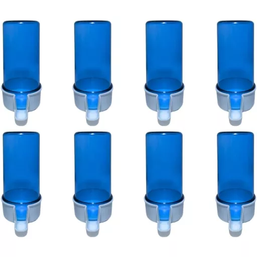 ANIMALPLAST 8 db 200ml Madáritatópohár Automatikus Madáretetőrendszer Kék Vékony Hálóval