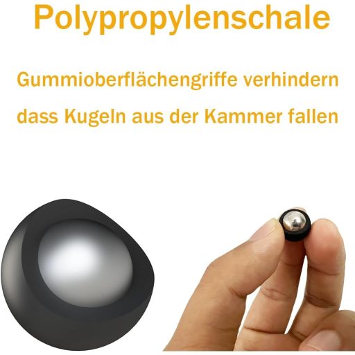 40MAX 0.68 Muniție Paintball 30 buc. 10g Bile Metalice Acoperite cu PVC Compatibil T4E SD/LE TR68 HDR68