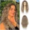 Sapphirewigs Ombre Barna Szintetikus Göndör Paróka Nőknek, Szőke, Hőálló, 66cm