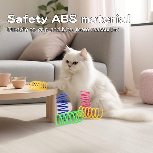 MOVKZACV 20 db Spirál Macska Játék Interaktív Színes Cicajáték Kiscicáknak