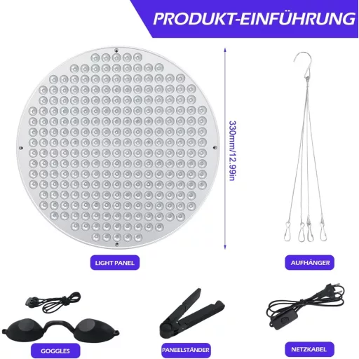 GDWD 250 LED-es napozólámpa otthonhoz, hordozható arcés testnapozó, összecsukható állvánnyal, ezüst