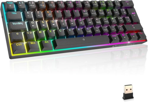 EMPIRE GAMING K246 Kompakt Vezeték Nélküli Gamer Billentyűzet TKL 65% WiFi Bluetooth Type-C MX Red Mechanikus Kapcsolókkal RGB Háttérvilágít
