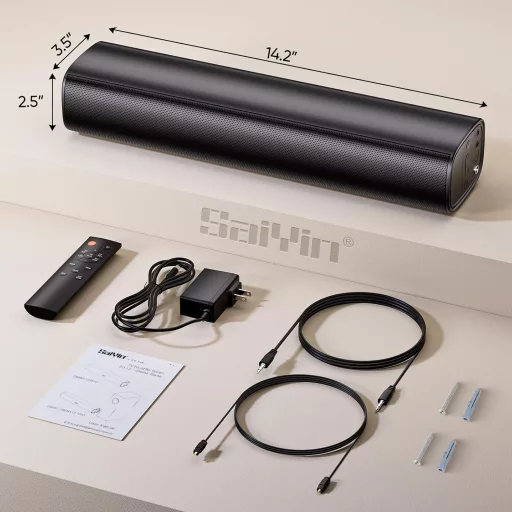 Saiyin 2.0 Soundbar TV-hez 40W Bluetooth/Optikai/AUX Csatlakozással