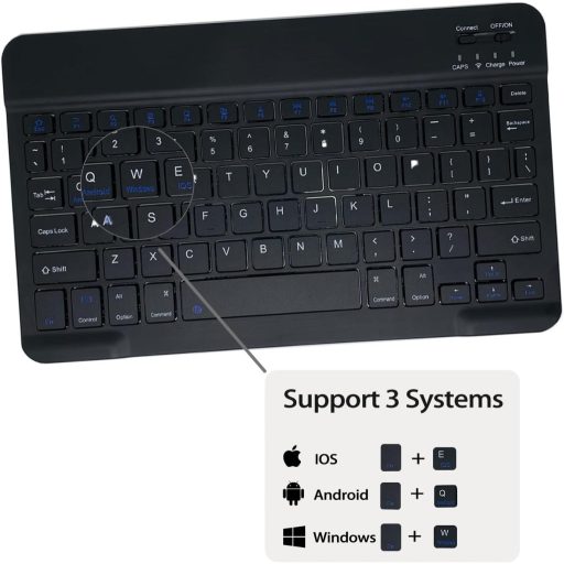 Leleyo Fire Max 11 Mágneses Billentyűzetes Tok QWERTY Eltávolítható Fekete