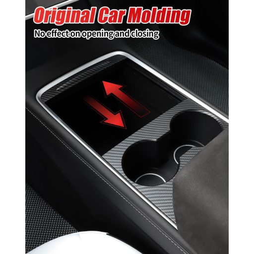 LALAIJDOU Középkonzol Borítás Tesla Model Y Model 3 Szénszál Minta