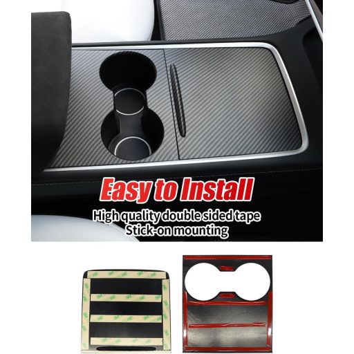 LALAIJDOU Középkonzol Borítás Tesla Model Y Model 3 Szénszál Minta