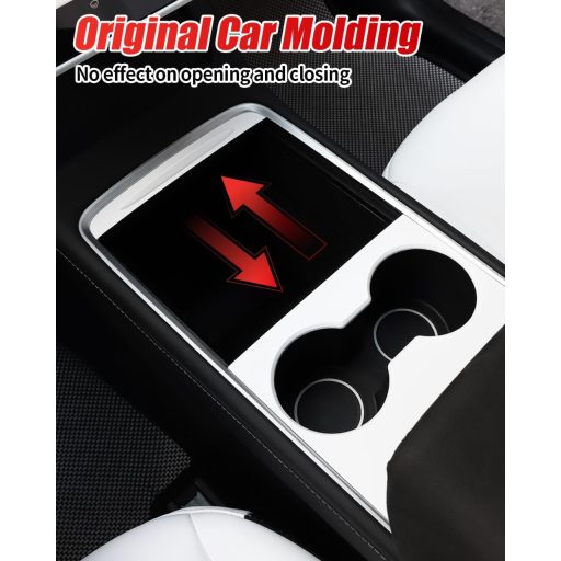 Consolă Centrală Carbon LALAIJDOU Tesla Model Y Model 3 Alb Mat, Decor Interior