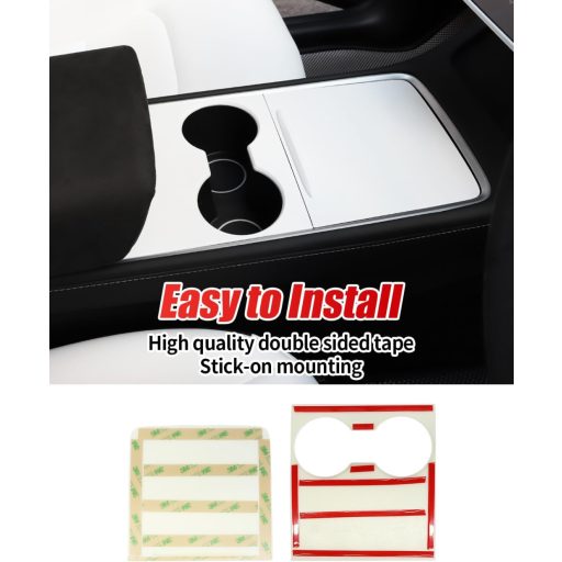 Consolă Centrală Carbon LALAIJDOU Tesla Model Y Model 3 Alb Mat, Decor Interior