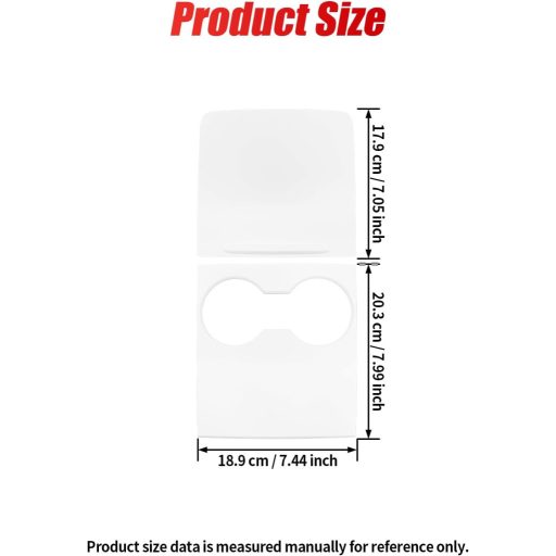 Consolă Centrală Carbon LALAIJDOU Tesla Model Y Model 3 Alb Mat, Decor Interior