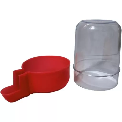 ANIMALPLAST 300ml Madáritatópohár Automata Vízadagoló Madárkalitka Függeszthető Kristályvörös