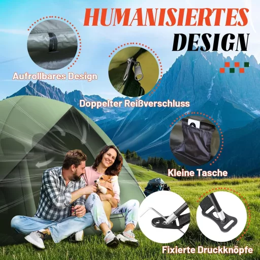 Purebox 2-3 személyes ultralight sátor, vízálló és szélálló kempingezéshez, trekking túrákhoz