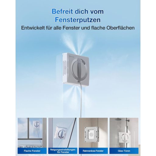 ECOVACS Winbot W2 Pro ablaktisztító robot 3 fúvókás vízpermetezővel