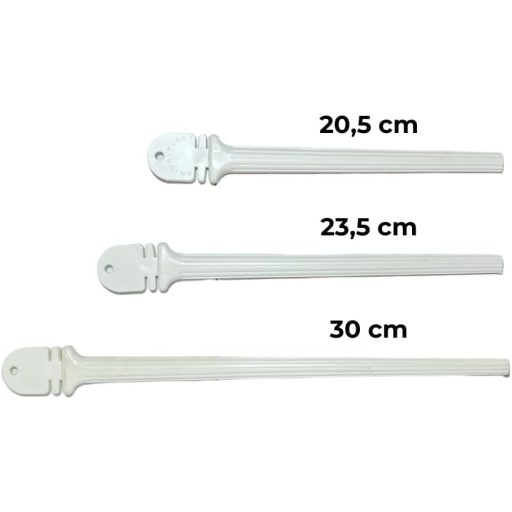 ANIMALPLAST 10 bucăți Alb Plastic Băț de șezut pentru Păsări - 20,5 cm, Băț de odihnă cu Mărgele pentru Colivie, Păsări Mici și Medii