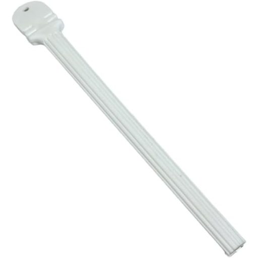 ANIMALPLAST 10 bucăți Alb Plastic Băț de șezut pentru Păsări - 20,5 cm, Băț de odihnă cu Mărgele pentru Colivie, Păsări Mici și Medii