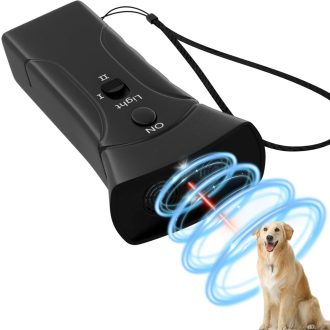   SOLITUZURODE 3-u-1 ultrazvučni uređaj protiv lajanja pasa sa stroboskopskim svjetlom