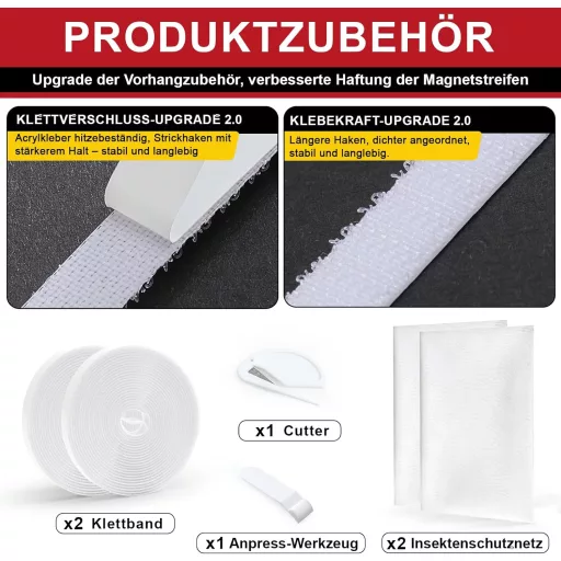 ZUIYIN Mreža za komarce za prozor (2 kom, 130x150 cm, Bijela) - Prilagodljiva veličini, zaštita od insekata i komaraca, bez bušenja, verzija 2.0 s jačim prianjanjem