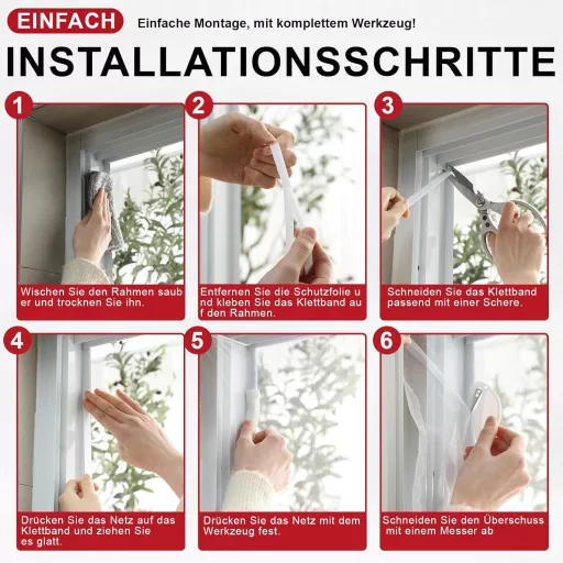 ZUIYIN Mreža za komarce za prozor (2 kom, 130x150 cm, Bijela) - Prilagodljiva veličini, zaštita od insekata i komaraca, bez bušenja, verzija 2.0 s jačim prianjanjem