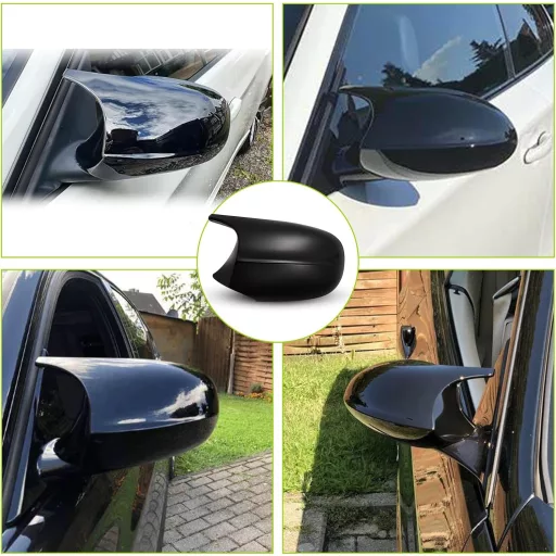 Carcase oglinzi TOPTHAN BMW Seria 3 E90 E91 E92 E93 2008-2013 Oglindă retrovizoare laterală Stânga Dreapta Negru Lucios