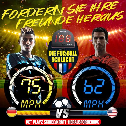 NET PLAYZ Futball Radar Sebességmérő - Edzőfelszerelés Sebességérzékelővel, Állítható Szögű Sporteszköz Futball, Golf, Baseball és Más Sport