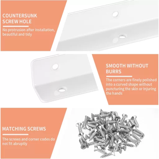 Conector colțar în formă de L Xingwenhao, 4 buc, metal, colțar 90° pentru ranforsarea mobilei