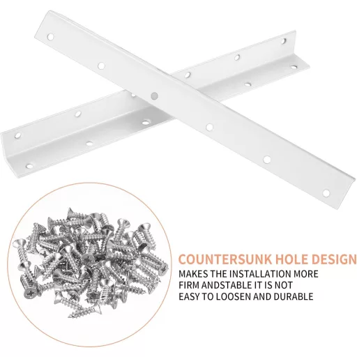 Conector colțar în formă de L Xingwenhao, 4 buc, metal, colțar 90° pentru ranforsarea mobilei