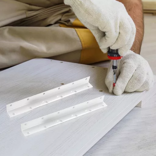 Conector colțar în formă de L Xingwenhao, 4 buc, metal, colțar 90° pentru ranforsarea mobilei