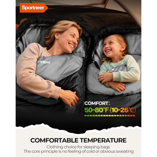 Sportneer Hálózsák Felnőtt Gyerek Könnyű Hordozható Kempingezéshez Túrázáshoz